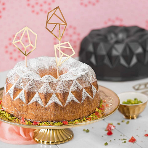 KAISER CAST ALUMINIUM MOULD - "GEOMETRIC BUNDT" 25 CM