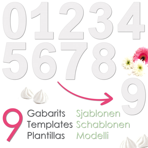 SCRAPCOOKING CAKE STENCILS - NUMBERS