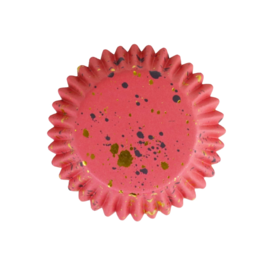 PME CUPCAKE CAPSULES - PINK AND GOLD SPOTS