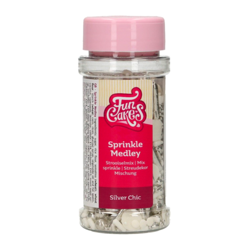 FUNCAKES SPRINKLES - SILVER CHIC MEDLEY 65 G