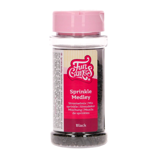 FUNCAKES SPRINKLES - BLACK MEDLEY 65 G