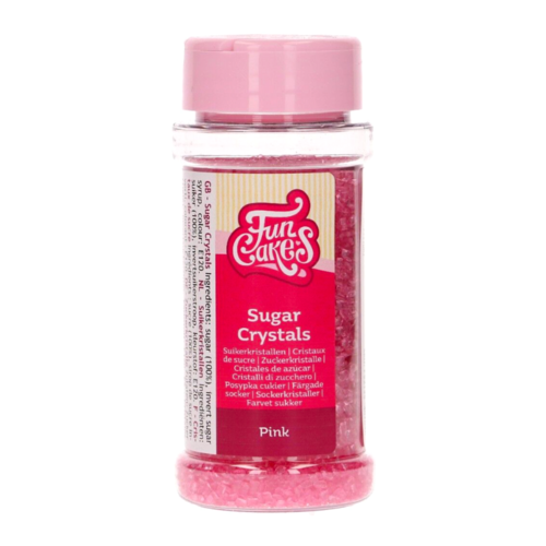 FUNCAKES SUGAR CRYSTALS - PINK  80 G