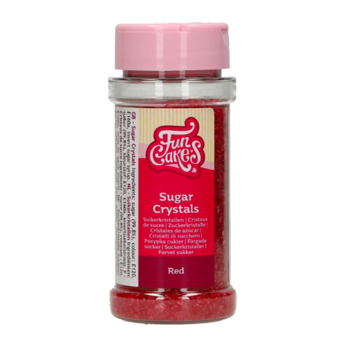 FUNCAKES SUGAR CRYSTALS - RED 80 G