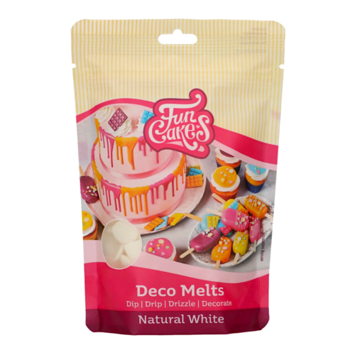 FUNCAKES DECO MELTS NATURAL WHITE (E-171 FREE) - 250 G