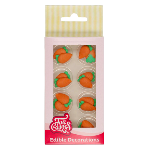 FUNCAKES SUGAR DECORATIONS - CARROTS