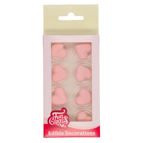 FUNCAKE SUGAR DECORATIONS - PINK HEARTS