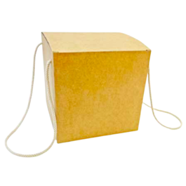 KRAFT PANETTONE BOX WITH RIBBON - 18,5 CM