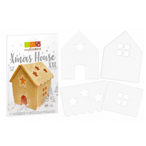 SCRAPCOOKING BISCUIT STENCILS - CHRISTMAS HOUSE XXL