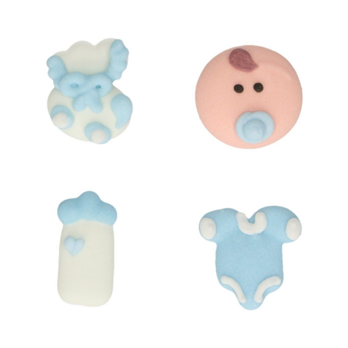 FUNCAKES SUGAR DECORATIONS - BLUE BABY BOY