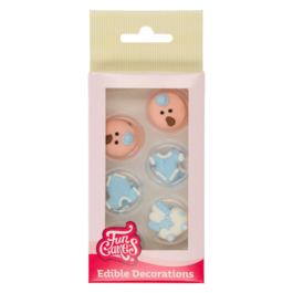 FUNCAKES SUGAR DECORATIONS - BLUE BABY BOY