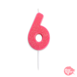 GIANT BIRTHDAY CANDLE - NUMBER 6