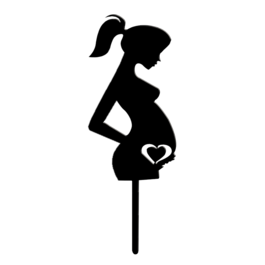 DEKORA CAKE TOPPER - PREGNANT WOMAN