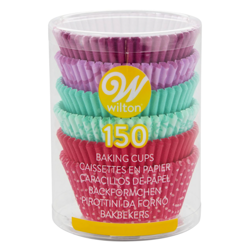 SET WILTON CUPCAKE CAPSULES - PINK / TURQUOISE / PURPLE