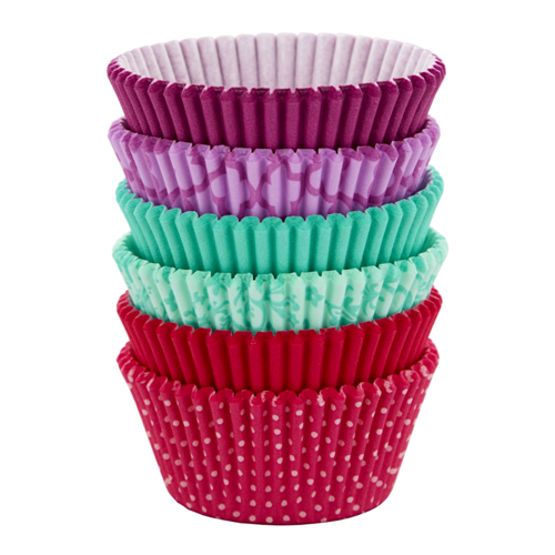 SET WILTON CUPCAKE CAPSULES - PINK / TURQUOISE / PURPLE