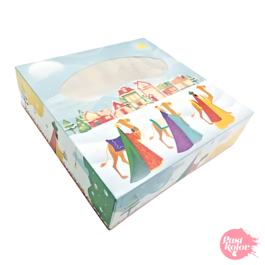 BOX FOR ROSCON DE REYES CHRISTMAS DESIGN -  26 X 8 CM