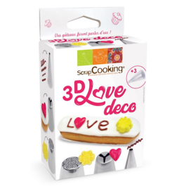 SCRAPCOOKING DECORATION SET - LOVE 3D