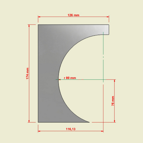 STAINLESS STEEL OUTLINE SCRAPER - SPHERICAL N2