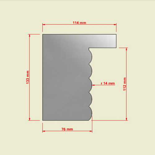 STAINLESS STEEL OUTLINE SCRAPER - WAVES