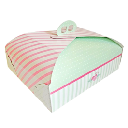 RECTANGULAR CAKE BOX WITH HANDLE - 33 X 26 CM