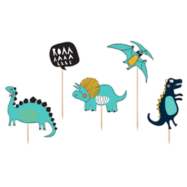 PARTYDECO CAKE TOPPER - DINOSAURS