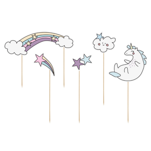 PARTYDECO CAKE TOPPER - UNICORN