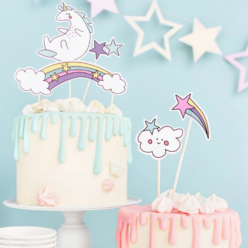 PARTYDECO CAKE TOPPER - UNICORN