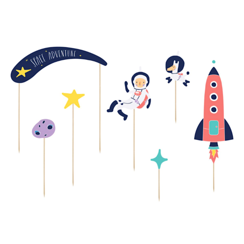 PARTYDECO CAKE TOPPER - SPACE ADVENTURE