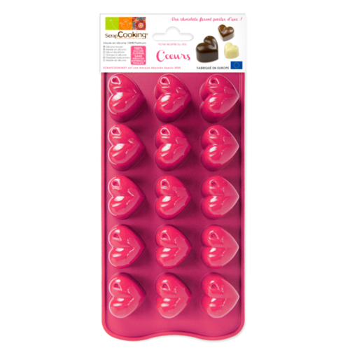 SCRAPCOOKING SILICONE MOULD FOR CHOCOLATE - HEARTS