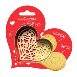 SCRAPCOOKING BISCUIT CUTTER + STAMP - HEART