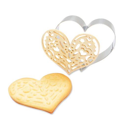 SCRAPCOOKING BISCUIT CUTTER + STAMP - HEART