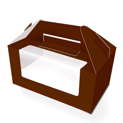 BROWN EASTER EGG BOX WITH WINDOW