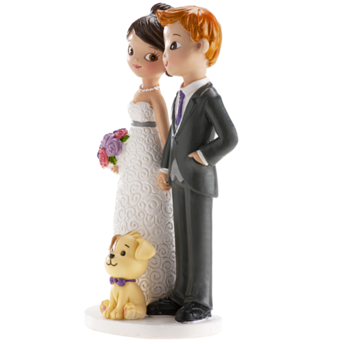 DEKORA CAKE FIGURE - COUPLE WITH DOG