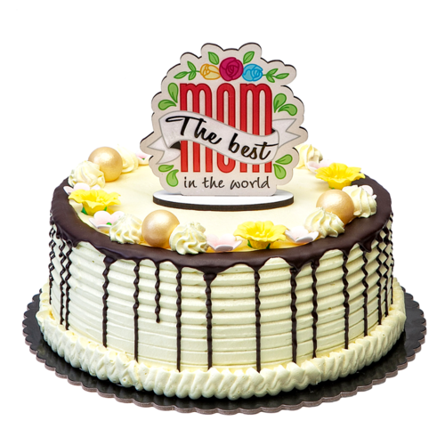 DEKORA CAKE TOPPER - "THE BEST MOM IN THE WORLD"