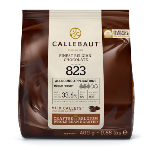 CALLEBAUT MILK CHOCOLATE CALLETS 400 G