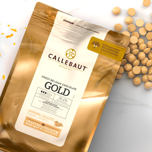 CALLEBAUT GOLD CARAMELISED CHOCOLATE CALLETS - 400 G