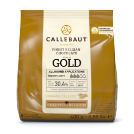 CALLEBAUT GOLD CARAMELISED CHOCOLATE CALLETS - 400 G