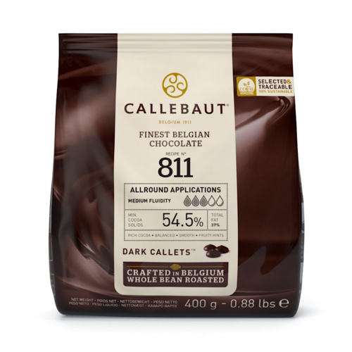 CALLEBAUT DARK CHOCOLATE CALLETS 400 G