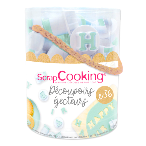 SCRAPCOOKING SET 36 BISCUIT CUTTERS - LETTERS AND NUMBERS