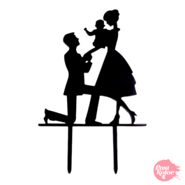 BLACK CAKE TOPPER - PROPOSAL AS A FAMILY