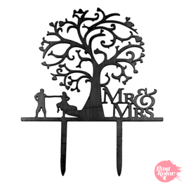 BLACK CAKE TOPPER - THE TREE OF LIFE