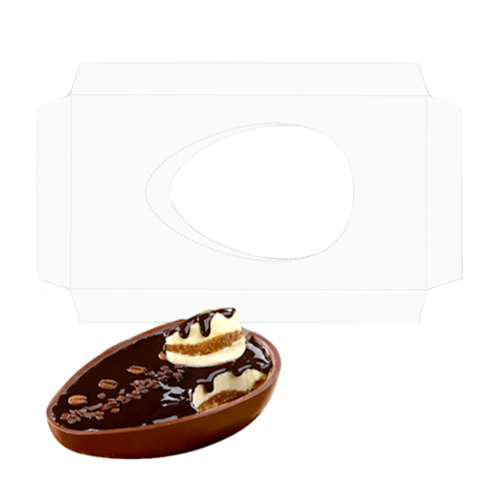 BROWN EASTER EGG BOX WITH WINDOW