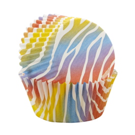 WILTON CUPCAKE CAPSULES - COLOURFUL ZEBRA