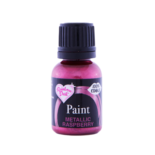 RAINBOW DUST EDIBLE METALLIC PAINT - RASPBERRY (25 ML)