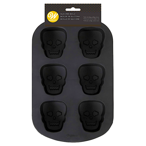 WILTON SILICONE MOULD - HALLOWEEN SKULLS