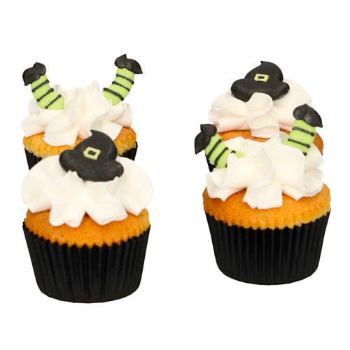 FUNCAKES SUGAR DECORATIONS - WITCHES HATS AND LEGS