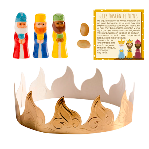 ROSCON KIT (100) - GOLD CROWN, PORCELAIN KING, BEAN AND CARD