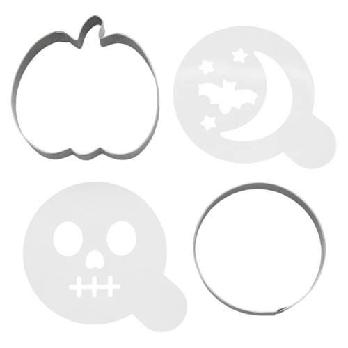 WILTON CUTTERS AND STENCILS SET - HALLOWEEN BISCUITS
