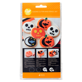 WILTON CUTTERS AND STENCILS SET - HALLOWEEN BISCUITS