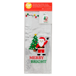 WILTON CANDY BAGS - CHRISTMAS "MERRY & BRIGHT" (20 PCS)