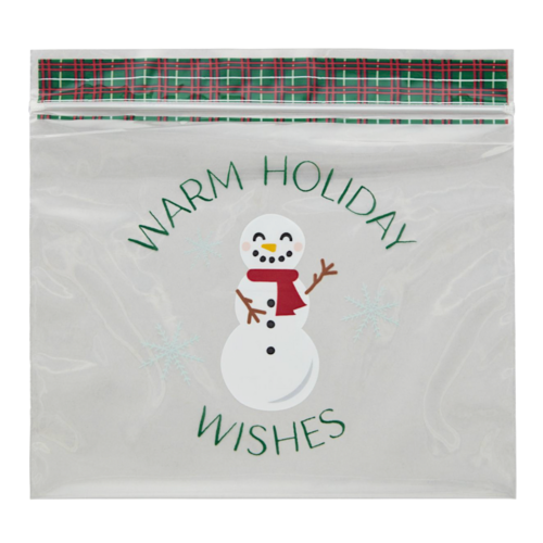 WILTON CANDY BAGS WITH ZIP CLOSURE - SNOWMAN (20 PCS.)
